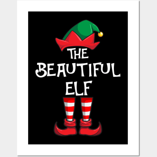 Beautiful Elf Matching Family Christmas Posters and Art